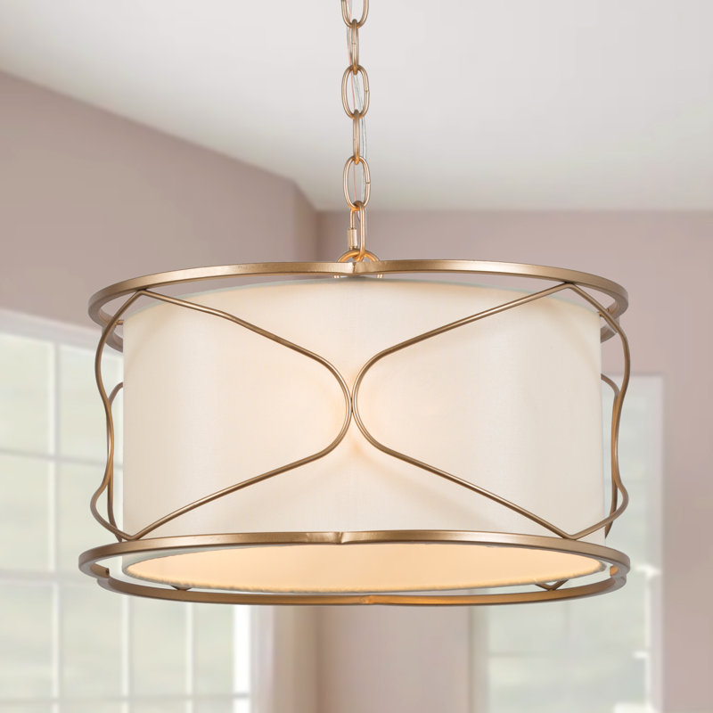 Luminaire suspendu cylindrique de style lanterne à 3 lumières Azie