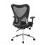 Chaise de bureau noire en maille à haut dossier avec base chromée