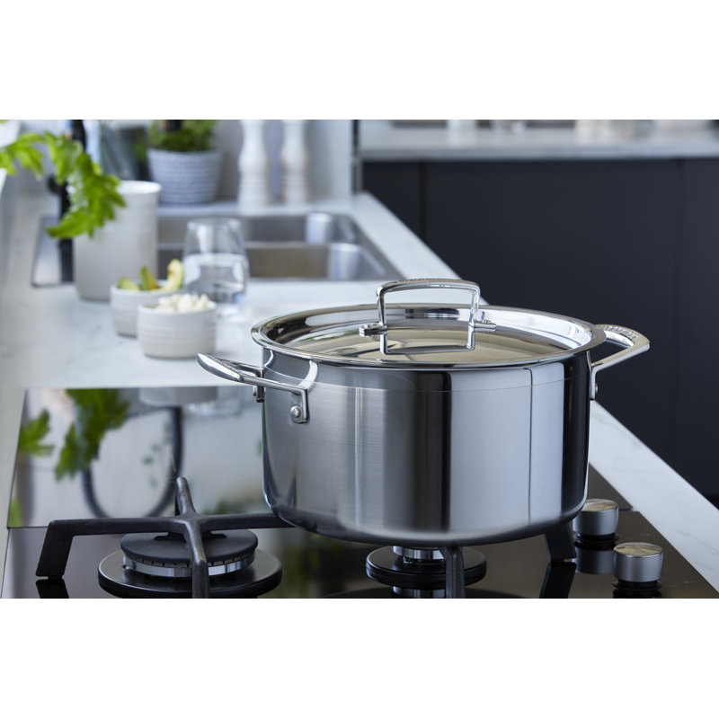 Le Creuset Classic Stainless Steel Deep Round Stockpot, 11 quarts