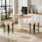 Mid-Century Modern Chair Set of 2 - 23.6" Backless Kitchen Stools with Beige Boucle Upholstery & Sturdy Metal Base-1783855645-1783855643