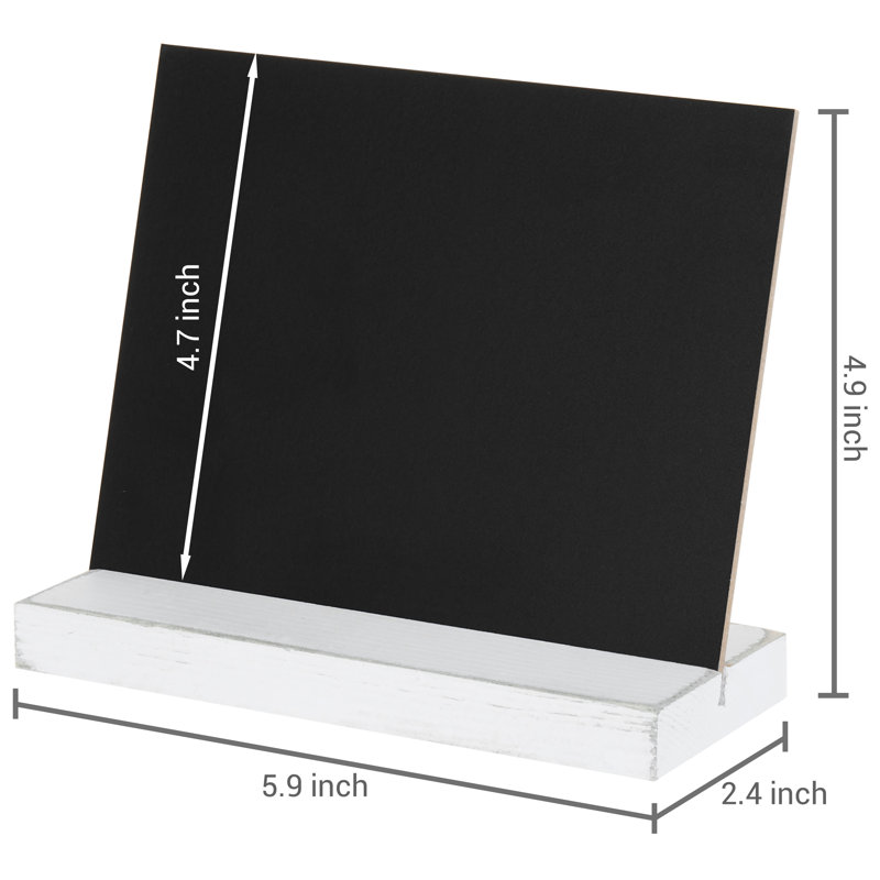 Tabletop Mini Wood Sign Chalkboard , White