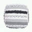 Grand pouf en faux fil de couleur gris ivoire