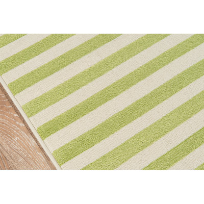 Yepez Green/White Indoor/Outdoor Rug