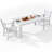 67” HDPE Outdoor Dining Table With Umbrella Hole-367096038