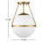 Amirah 1-Light Ceiling Light in Natural Brass-165030357