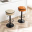 De 2 tabourets de bar en brun, hauteur réglable et rotation à 360 ° pour les tabourets en similicuir brun, rotatifs avec rangement pratique