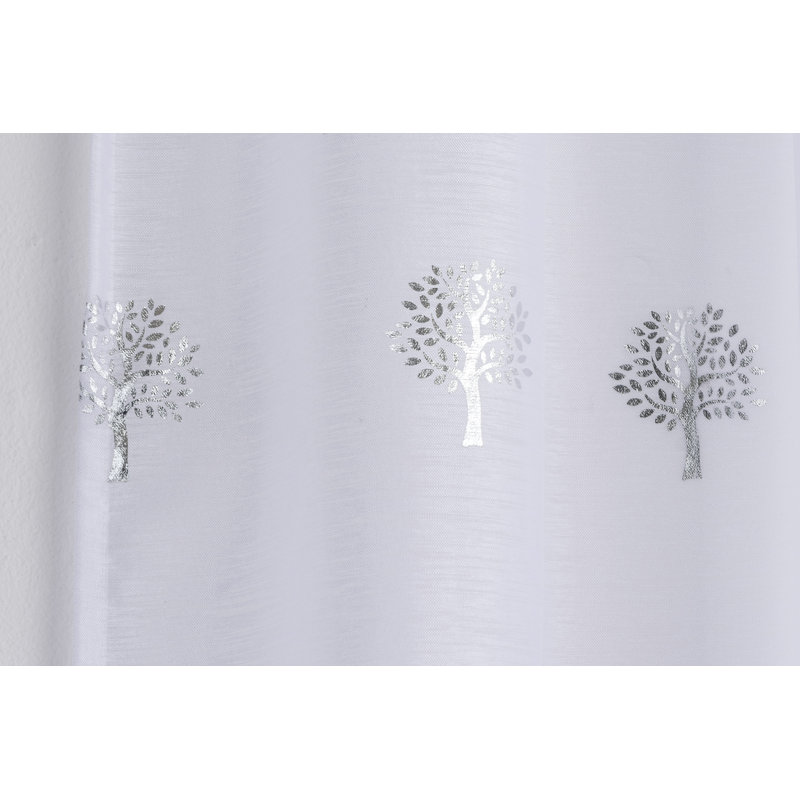 Langmann Semi Sheer Curtain Single Panel, 140 W x 229 D cm, White