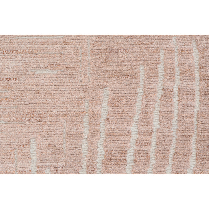 Hand Knotted Area Rug in Copper And Brown, Rectangle 6' x 9'