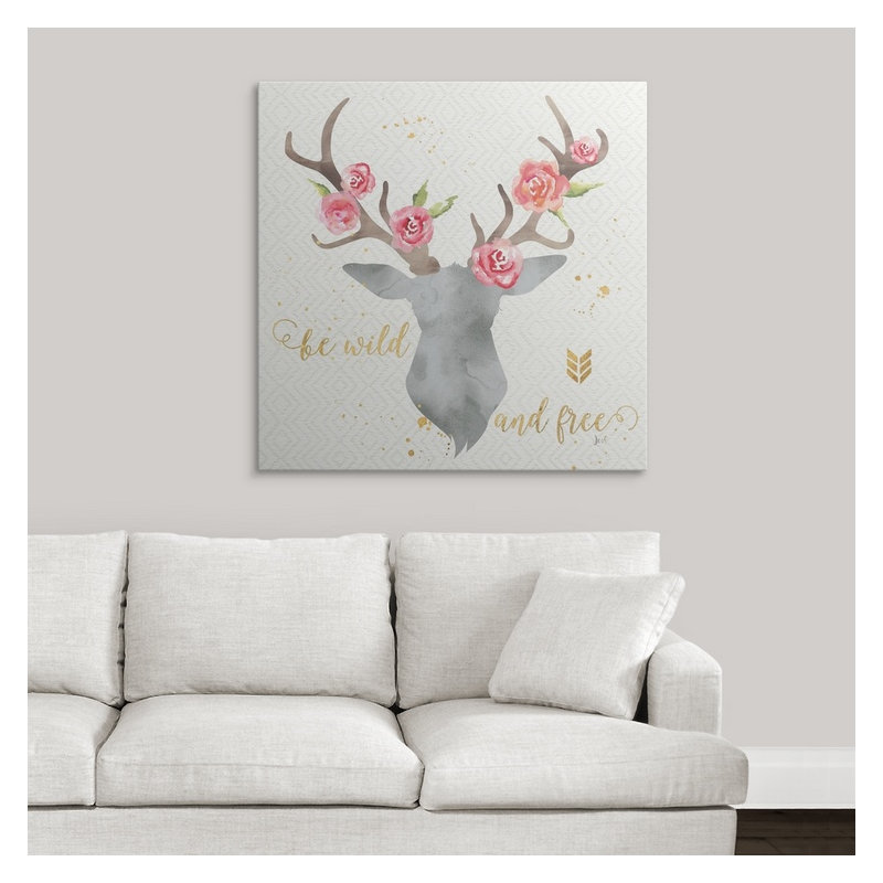 Asberry «Wild Bohemian I» par Jess Aiken, impression, H 35 po x l 35 po x P 1,5 po, Toile