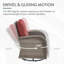 Chaise berçante pivotante en osier avec coussins Halit-1752906090