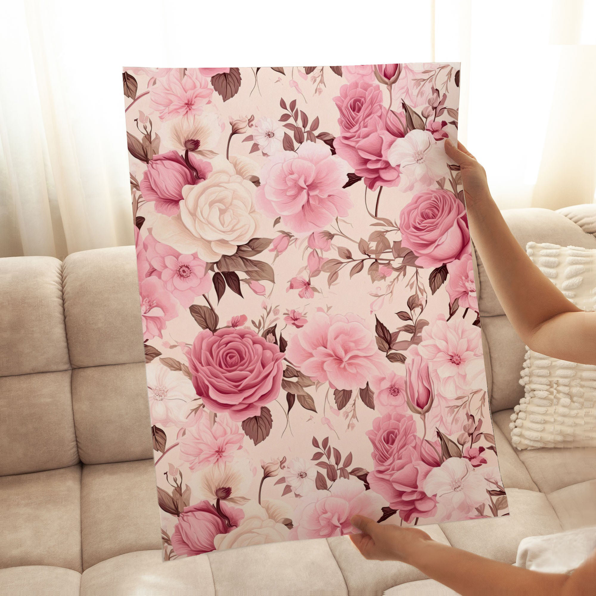 Winston Porter Floral Muted Pink Roses VII Glam Unframed Art Print ...