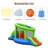 Gymax Inflatable Snail Bounce House Dual Slide Basketball Game Without Blower