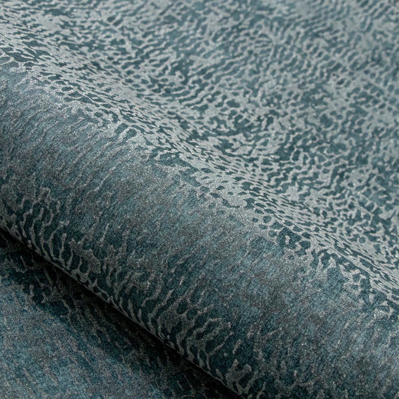 Arisdelsy Glass Bead Alpine Reptile 10.05m x 53cm Textured Wallpaper Roll, Green/Silver