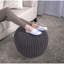 Pouf rond en coton Bordeaux