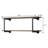 Antique Oak and Sandy Grey 2-Tier Wall Shelf