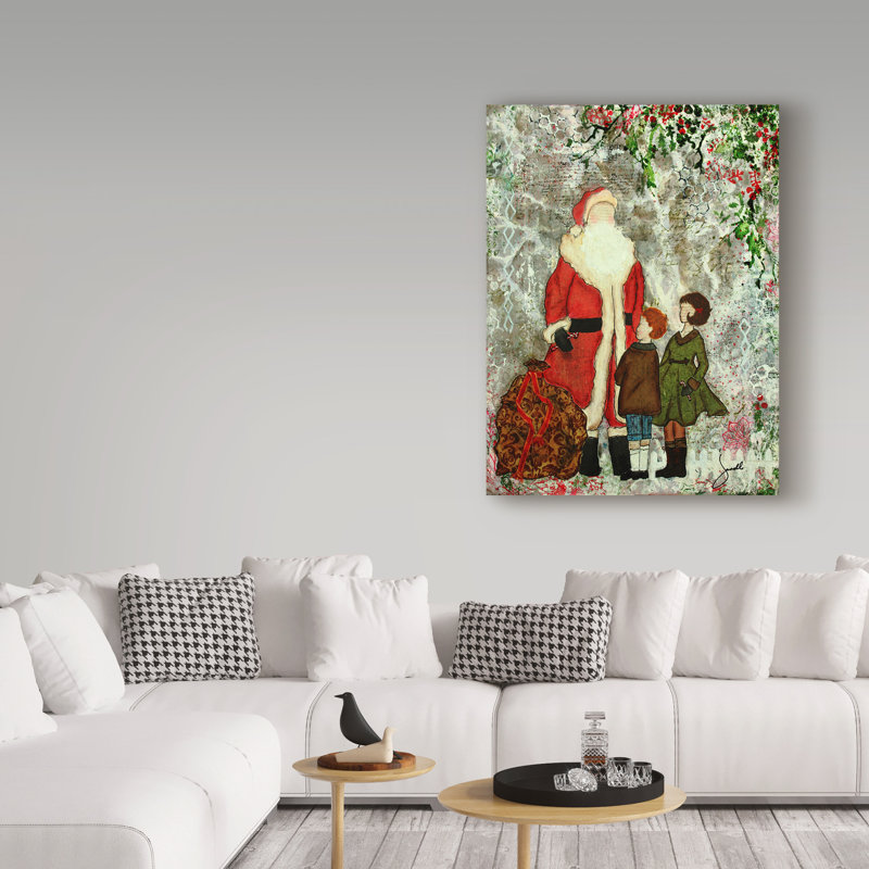 « a christmas memory », reproduction de peinture à l’acrylique sur toile tendue, H 24 po x l 18 po x P 2 po
