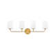 Fitz 4 Light Frosted Dimmable Vanity Light