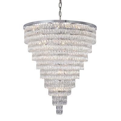 Lustre rond en cristal 32 lumières Transitional