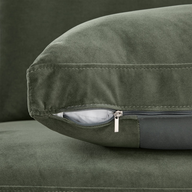Chaise d'appoint moderne rembourrée avec coussins, Olivine