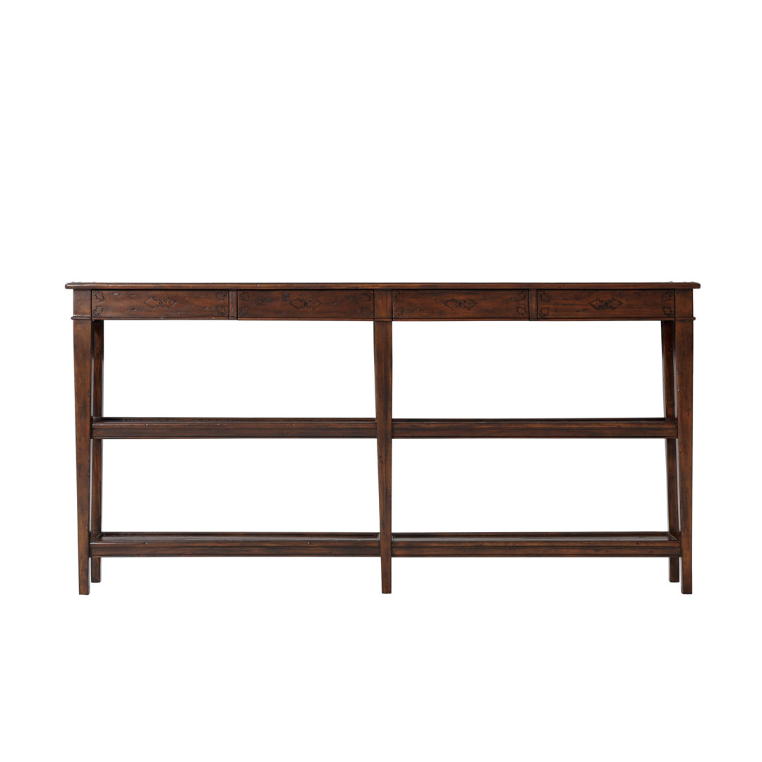 Castle Bromwich 72'' Solid Wood Console Table Theodore Alexander