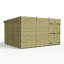 Total Sheds 12ft x 10ft Pent Garden Shed - Double Door - No Windows - Pressure Treated Timber - UK Manufactured