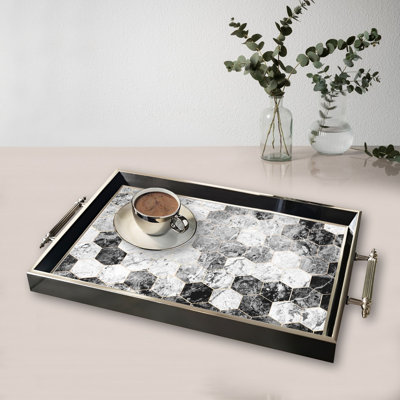 Élégant plateau en verre de 19,7 po x 11,4 po x 1,4 po | Fabrication 100% verre durable | Facile à nettoyer avec un chiffon humide | Idéal pour le service, la présentation décorative et l'organisation | Ajout élégant à la décoration intérieure