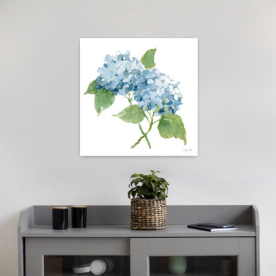 Hortensia bleu contemporain avec art floral bleu