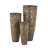 Cole And Grey Metal Tapered Textured Floor Abstract Vase With Gray Backing