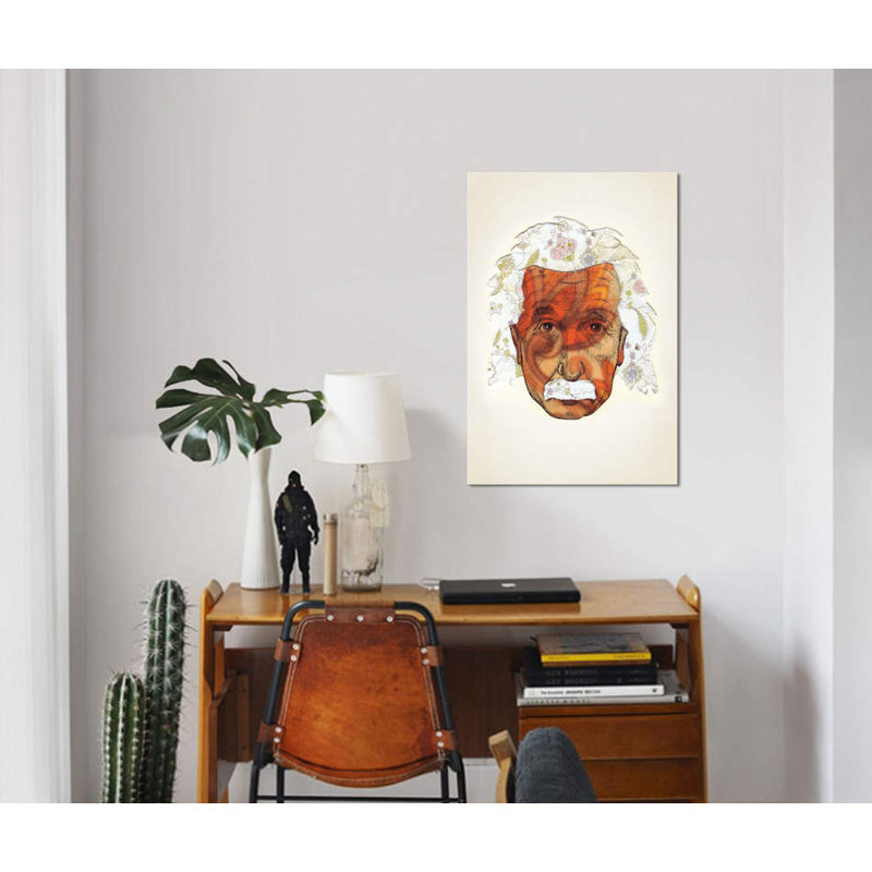 « einstein » par jason ratliff, impression sur toile, H 26 po x l 18 po x P 1,5 po, Toile avec cadre flottant noir