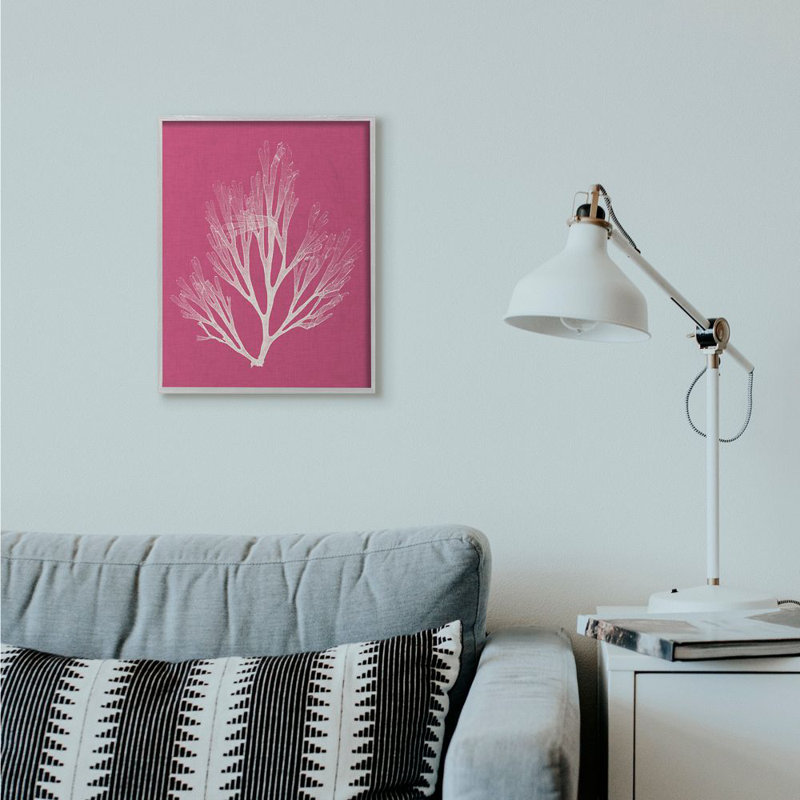 « corail », reproduction d’impression en magenta blanc beach, H 16 po x l 20 po, Estampe numérique Farmhouse