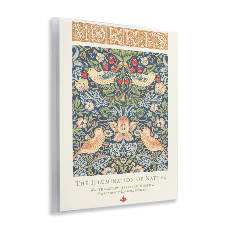 Charming William Morris Pattern Wall Plaque Art, design by Vision Studio