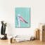 Toile épique «Exotic Bird On Blue 3» par Annie Warren, 12 po x 16 po-704888177