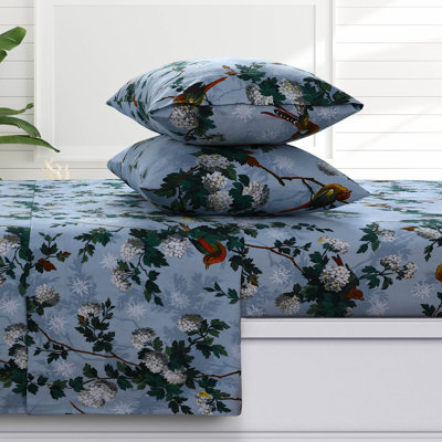 Celina Flannel Floral Sheet Set