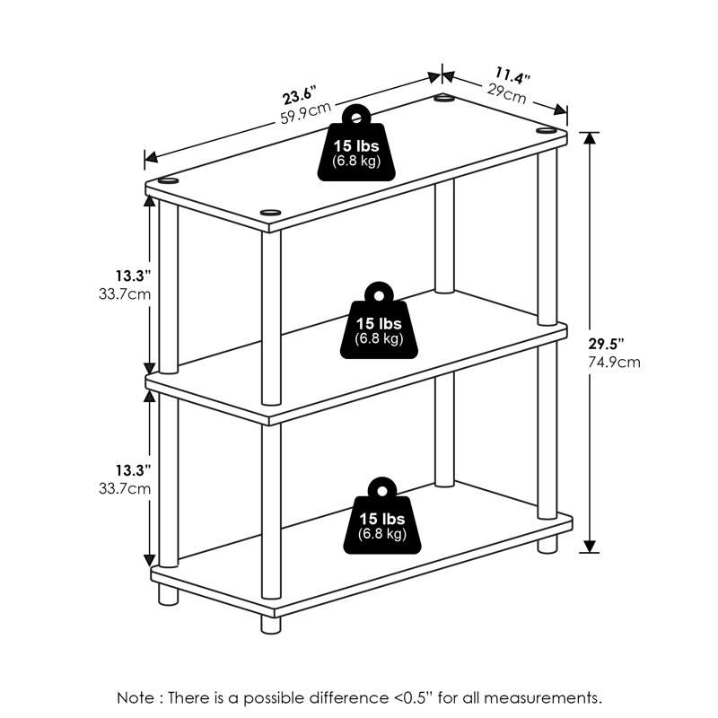 Nydirah 39.37cm W Plastic Shelving Unit