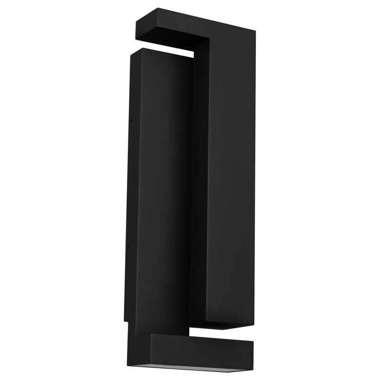 Applique murale à DEL de 18 pouces avec 3 couleurs sélectionnables de température de couleur 3000K / 4000K 5000K, haute performance à intensité variable 850 lumens avec 30W, Energy Smart, diffuseur en verre sérigraphié, corps en acier noir,