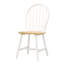 Chaises d'appoint à dossier à broches naturelles brun et blanc (4)
