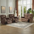 Ensemble de salon inclinable en microfibre 3 pièces Leelan
