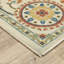 Tapis oriental en polypropylène tissé à la machine Parmele en ivoire / orange / vert-1502148577