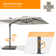 Rizvana 120'' × 120'' Square Cantilever Umbrella with Weight Base