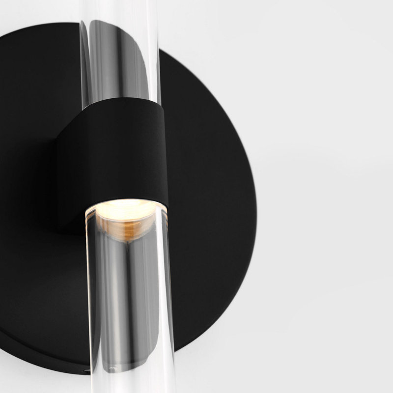 Meeks Sconce, 2, Midnight Black, 24" H x 4.5" W x 2" D