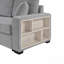 Canapé modulaire rembourré de 63,2 po avec accoudoirs de rangement et console centrale pour salon Modern-137487451