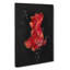 Red Siamese Fighting Fish - Wrapped Canvas-56637483