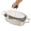 304 Stainless Steel Steamer Pot, 1.32-Gallon Oval Steaming Cookware-132013630