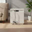 Table de chevet blanche à double tiroir encastrée avec port de charge USB; Unité de rangement de chevet multifonctionnelle pour les chambres à coucher.-62781700