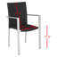 Chaise de patio empilable Rory-281222601