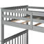 Lit superposé Twintwin avec rangement et cadre gris - choix de chambre à coucher fiable avec tiroirs