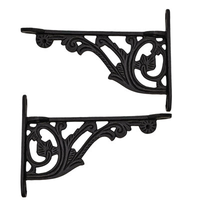Midge Solid Cast Iron Shelf Brackets Victorian Colonial Retro Steampunck Gothic Baroque Medieval