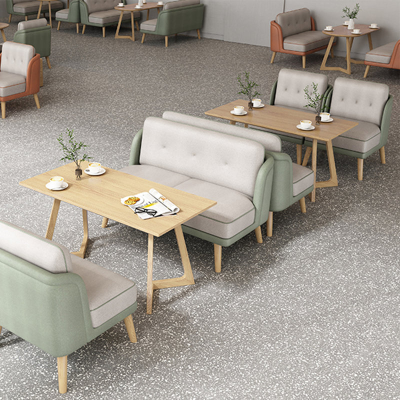 Ensemble de 2 divans-lits en tissu restaurant Tech, Orange et gris