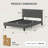 Queen Electric Adjustable Bed with Upholstered Bed Frame Included, Multi-Angle Head & Foot Adjustment (Gray)-455139906