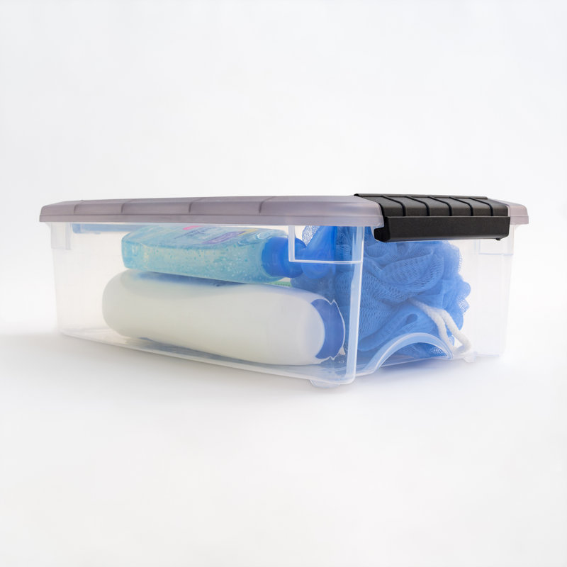 IRIS Plastic Storage Box with Latching Lid in Clear, 5
